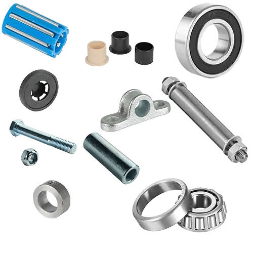 Einzelteile - Rollenlager, Kugellager, Buhsen Schrauben, Achsen, Muttern