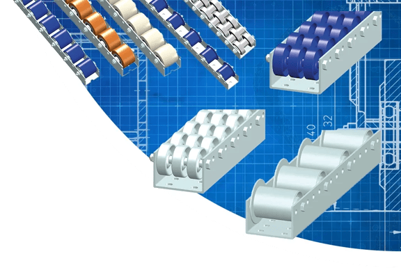 Roller tracks form Schwalb Wheels, Castors and Conveyor Technology