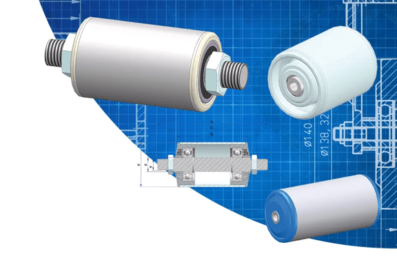 Carrying Rollers and Idlers from Schwalb Wheels, Castors and Conveyor Technology