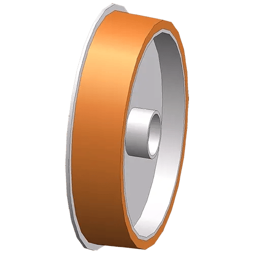 flange wheels with coating