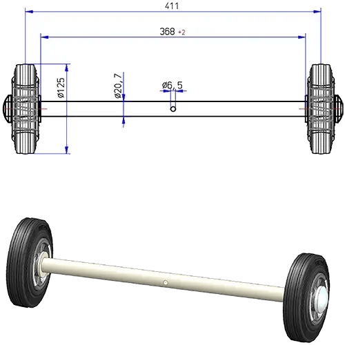 Wheel set VKG125