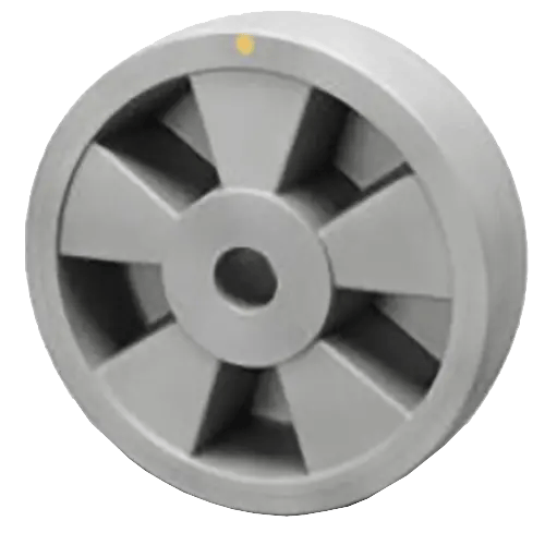 elektrisch leitfähiges Polyurethanrad mit Polyamidfelge