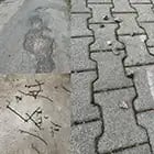 Boden hart, uneben, Hindernisse