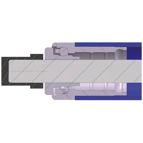 Idlers with axle with slip-on caps for width across flats