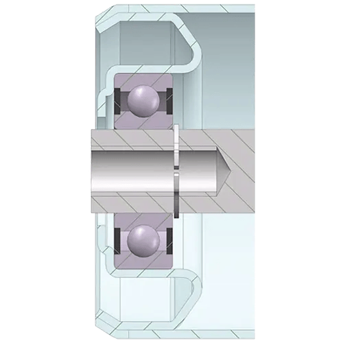 Idlers with internal thread